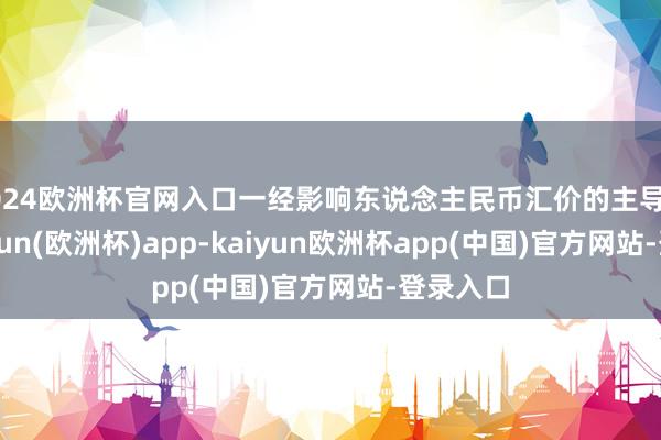 2024欧洲杯官网入口一经影响东说念主民币汇价的主导身分-kaiyun(欧洲杯)app-kaiyun欧洲杯app(中国)官方网站-登录入口