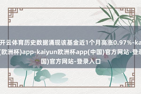 开云体育历史数据涌现该基金近1个月高涨0.97%-kaiyun(欧洲杯)app-kaiyun欧洲杯app(中国)官方网站-登录入口