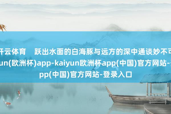 开云体育    跃出水面的白海豚与远方的深中通谈妙不可言-kaiyun(欧洲杯)app-kaiyun欧洲杯app(中国)官方网站-登录入口