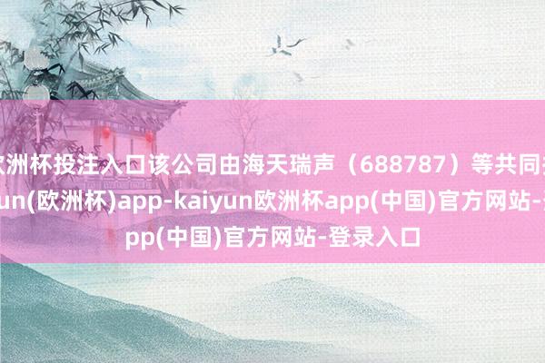 欧洲杯投注入口该公司由海天瑞声（688787）等共同捏股-kaiyun(欧洲杯)app-kaiyun欧洲杯app(中国)官方网站-登录入口