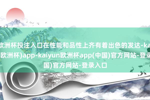 欧洲杯投注入口在性能和品性上齐有着出色的发达-kaiyun(欧洲杯)app-kaiyun欧洲杯app(中国)官方网站-登录入口