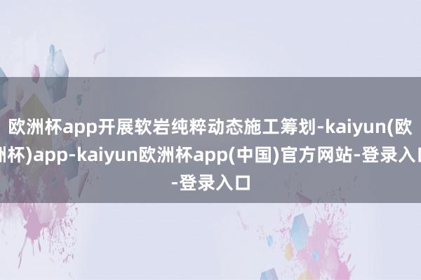 欧洲杯app开展软岩纯粹动态施工筹划-kaiyun(欧洲杯)app-kaiyun欧洲杯app(中国)官方网站-登录入口