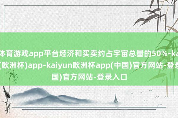 体育游戏app平台经济和买卖约占宇宙总量的50%-kaiyun(欧洲杯)app-kaiyun欧洲杯app(中国)官方网站-登录入口