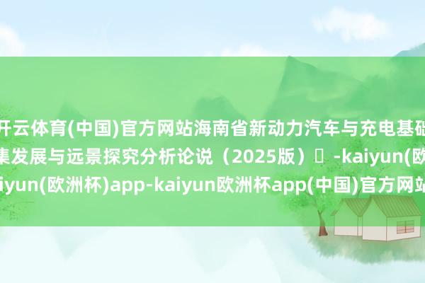 开云体育(中国)官方网站海南省新动力汽车与充电基础关键（充电桩）市集发展与远景探究分析论说（2025版）​-kaiyun(欧洲杯)app-kaiyun欧洲杯app(中国)官方网站-登录入口