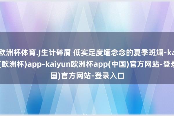 欧洲杯体育.J生计碎屑 低实足度缅念念的夏季斑斓-kaiyun(欧洲杯)app-kaiyun欧洲杯app(中国)官方网站-登录入口