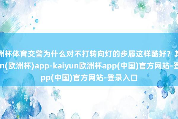 欧洲杯体育交警为什么对不打转向灯的步履这样酷好？其实-kaiyun(欧洲杯)app-kaiyun欧洲杯app(中国)官方网站-登录入口