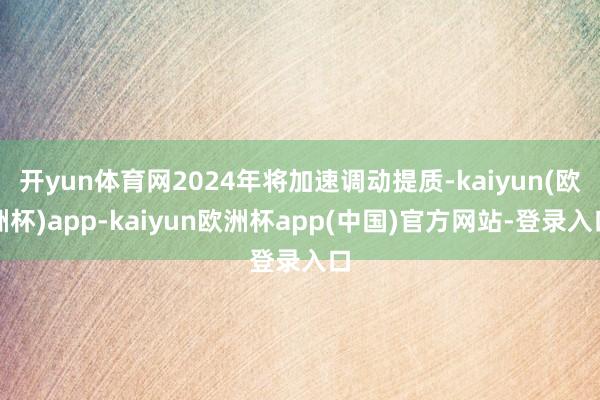 开yun体育网2024年将加速调动提质-kaiyun(欧洲杯)app-kaiyun欧洲杯app(中国)官方网站-登录入口