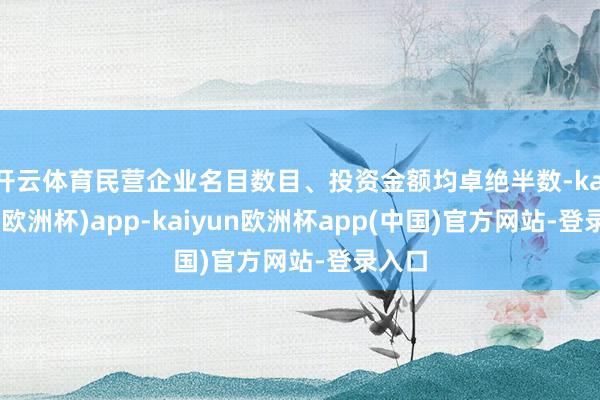 开云体育民营企业名目数目、投资金额均卓绝半数-kaiyun(欧洲杯)app-kaiyun欧洲杯app(中国)官方网站-登录入口