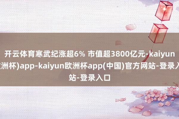 开云体育寒武纪涨超6% 市值超3800亿元-kaiyun(欧洲杯)app-kaiyun欧洲杯app(中国)官方网站-登录入口