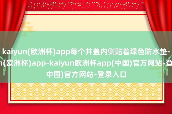 kaiyun(欧洲杯)app每个井盖内侧贴着绿色防水垫-kaiyun(欧洲杯)app-kaiyun欧洲杯app(中国)官方网站-登录入口