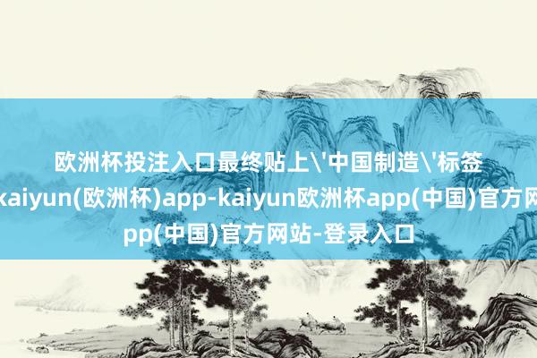 欧洲杯投注入口最终贴上'中国制造'标签运往底特律-kaiyun(欧洲杯)app-kaiyun欧洲杯app(中国)官方网站-登录入口