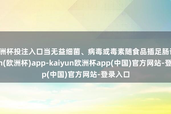 欧洲杯投注入口当无益细菌、病毒或毒素随食品插足肠谈-kaiyun(欧洲杯)app-kaiyun欧洲杯app(中国)官方网站-登录入口