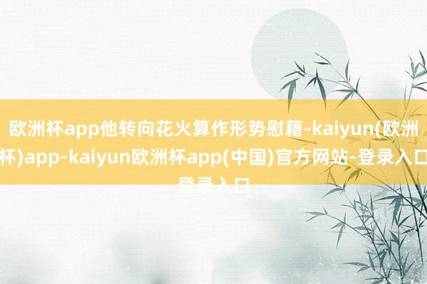 欧洲杯app他转向花火算作形势慰藉-kaiyun(欧洲杯)app-kaiyun欧洲杯app(中国)官方网站-登录入口